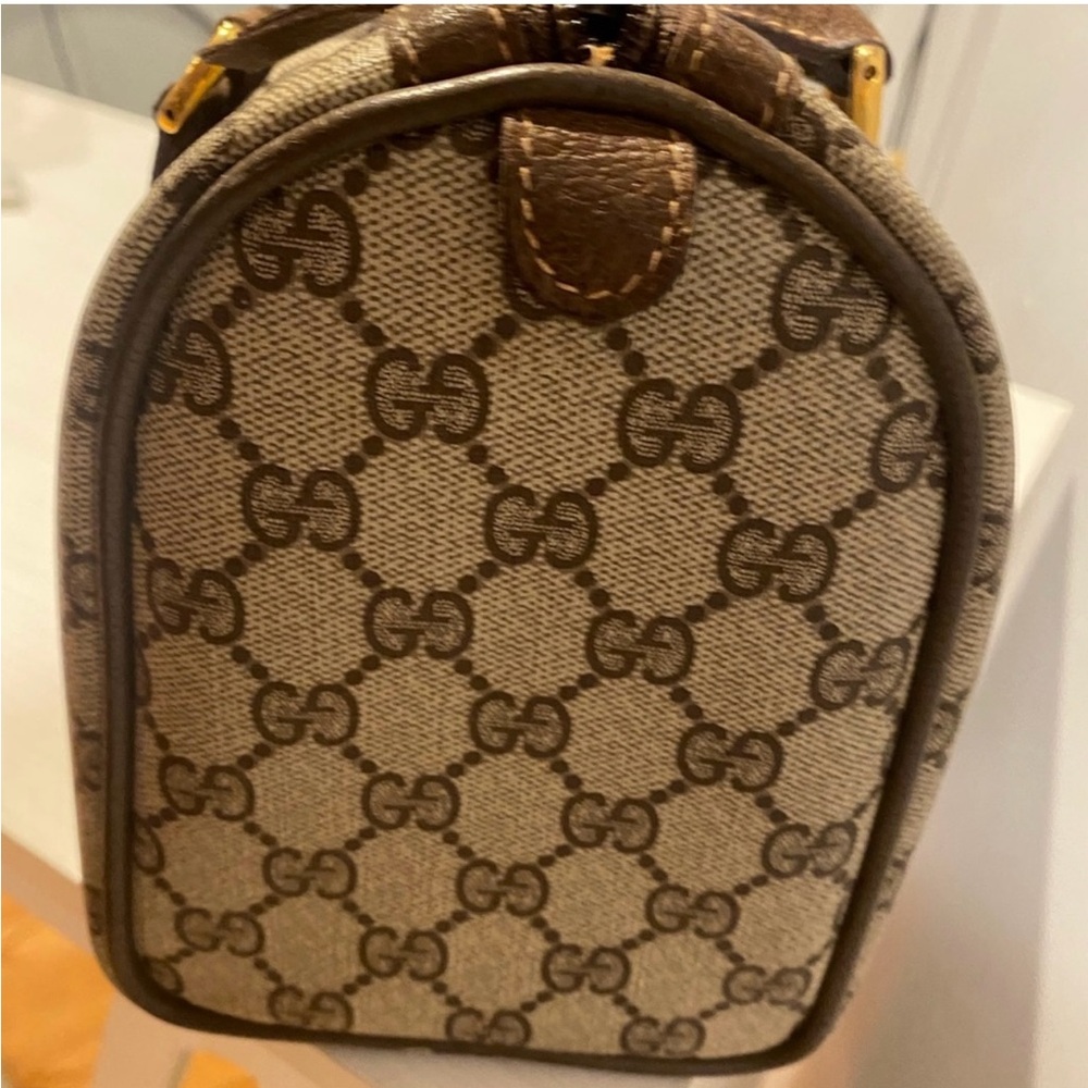 Gucci Brown and Green Satchel Handbag  with Signature Webbing 🌷👜🌷 - Picture 5 of 12